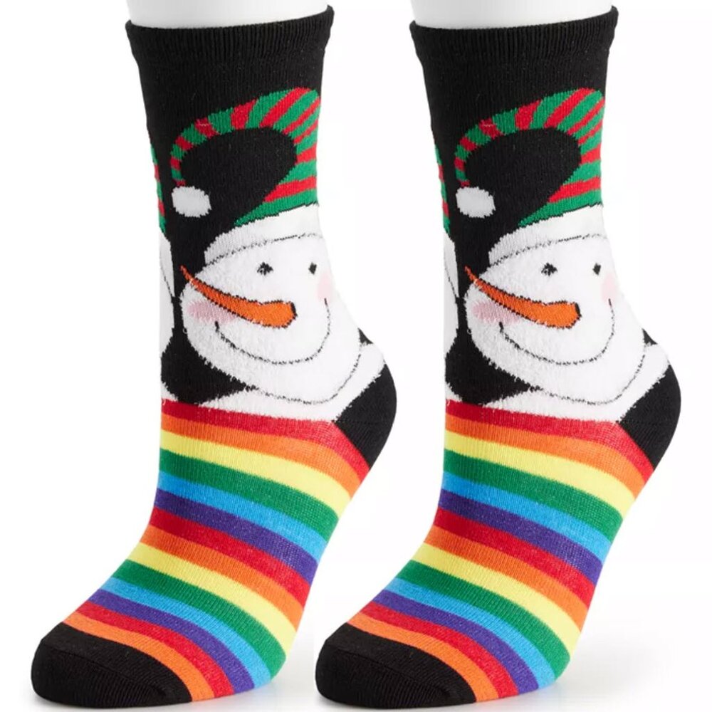 Smiley Snowman Socks - Picture 3 of 4
